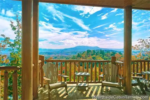 Scenic Smoky Mountain view from Pigeon Forge cabin Grand View Lodge