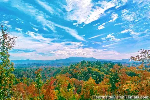  Mountain view from Wildbriar Resort and Grand View Lodge cabin in Pigeon Forge