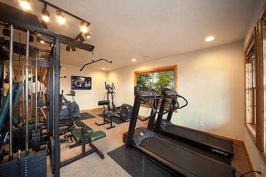 Remodeled exercise room with treadmills at The Preserve Resort 