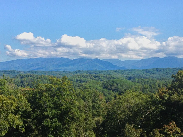 Smoky Mountain view from The Big Moose Lodge