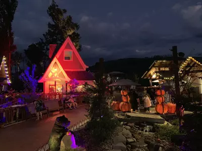 Anakeesta's fall festival at night