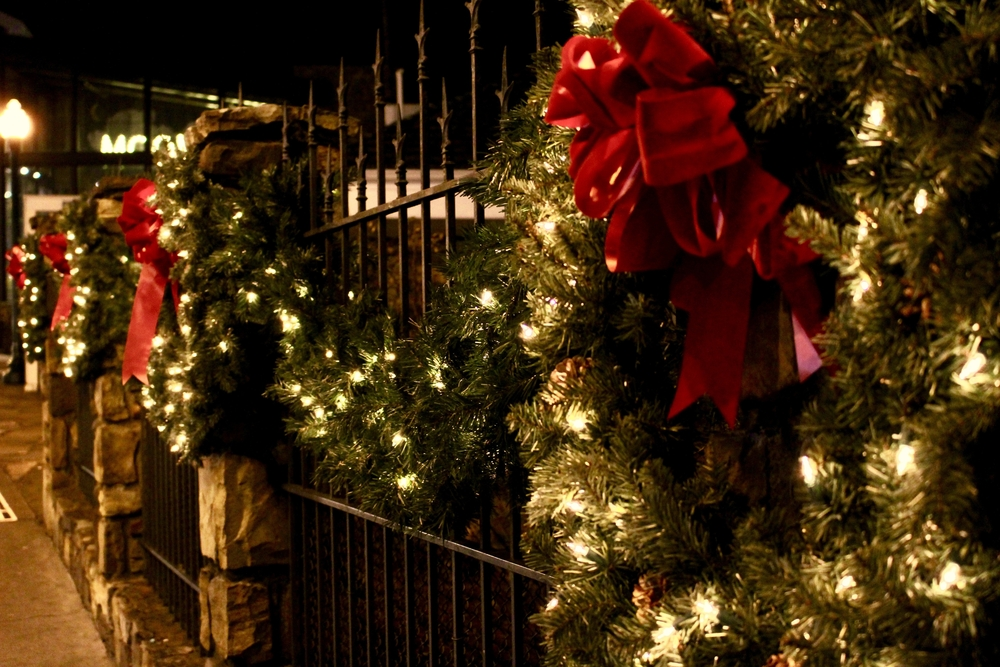 Christmas wreaths in Gatlinburg