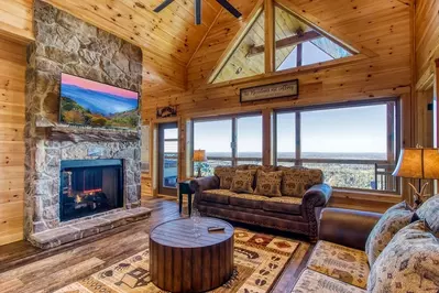 divine view is one of the top Gatlinburg cabins with mountain views