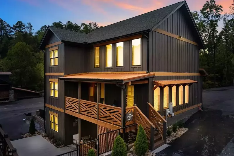 sleeping bear lodge is one of the best luxury cabins in gatlinburg