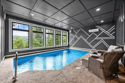 using cabin amenities like a pool is one of the best free things to do in Pigeon Forge