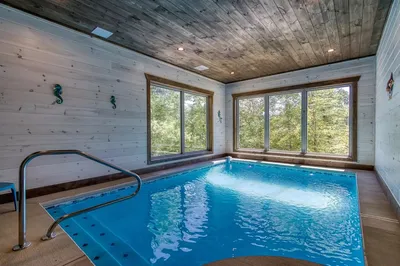 The Swimming Hole is one of the top luxury Pigeon Forge cabins with indoor pools