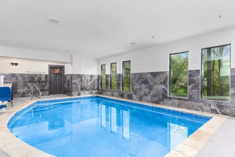 bear mountain lodge is one of the top luxury Pigeon Forge cabins with indoor pools
