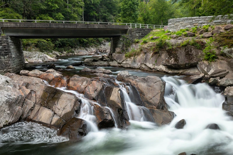 the sinks is one of the best waterfalls in the Smoky Mountains