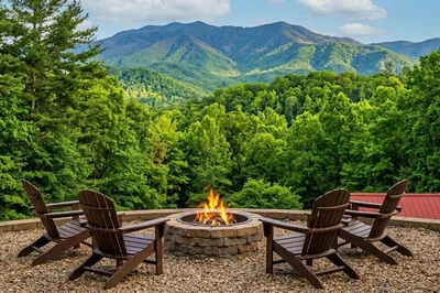 million dollar view is a cabin near Gatlinburg hiking trails