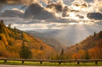 newfound gap road is one of the best places to see the fall colors in the Smoky Mountains