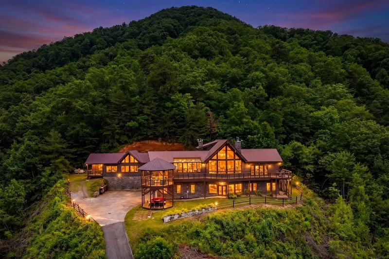 celesta vista is one of our large group cabin rentals in the Smoky Mountains