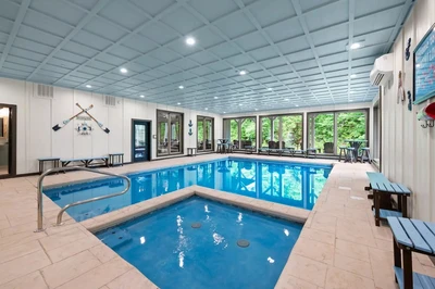 pool at great elkmont lodge makes it a great Smoky Mountain family reunion cabin
