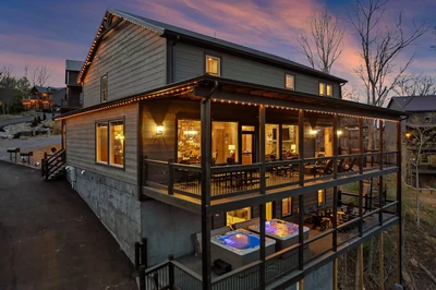 hibernation lodge is one of our large cabin rentals in Gatlinburg